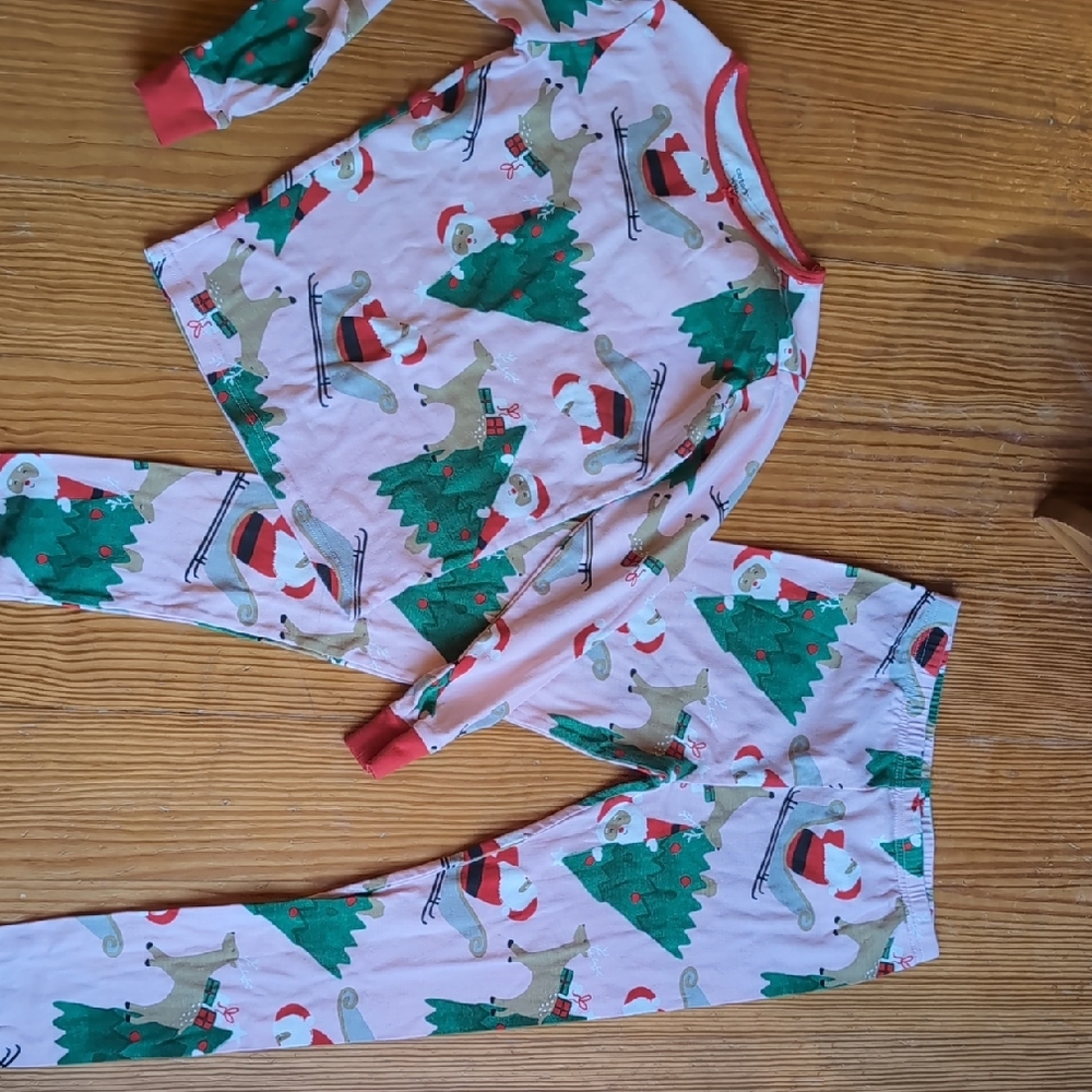Carter's Santa and Reindeer Pajama Set - Red and Green
